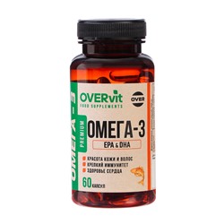 Омега-3 35% OVERvit, 60 капсул массой 1400 мг