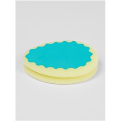 Губка для пилинга лица и тела, 11×8×2.5 см, розовая, голубая