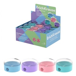 Точилка пластиковая с контейнером Universe Plus, Pastel ассорти 60013 ErichKrause