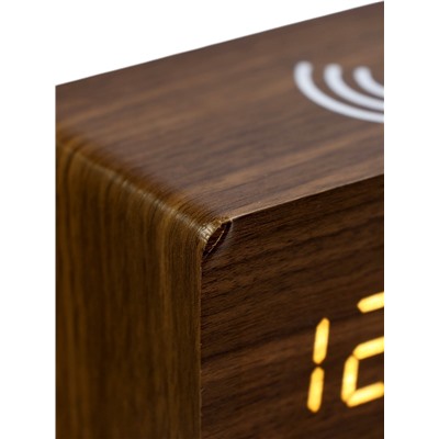 УЦЕНКА Часы электронные настольные, будильник «Цифра-ТЗ», термометр и беспроводная QI зарядка