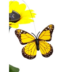 Штекер летающий «Подсолнух с бабочкой», на солнечной батарее, МИКС