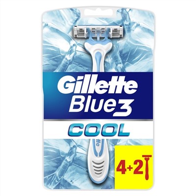 Станок для бритья одноразовый Dʤɪˈlett БЛЮ-3 Comfort/БЛЮ-3 Cool/ Blue-3 Comfort Slalom (6 шт.) (Оригинал)