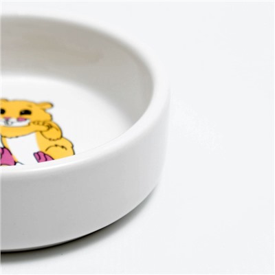 Миска керамическая для грызунов «Хомячок» 80 мл 8.5×3 см