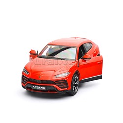 Машинка die-cast Lamborghini Urus, 1:25, красная, открывающиеся двери.