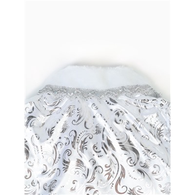 Карнавальный костюм новогодний «Снегурочка», шуба, шапка, варежки, пояс, рост 164, р-р. 52-54