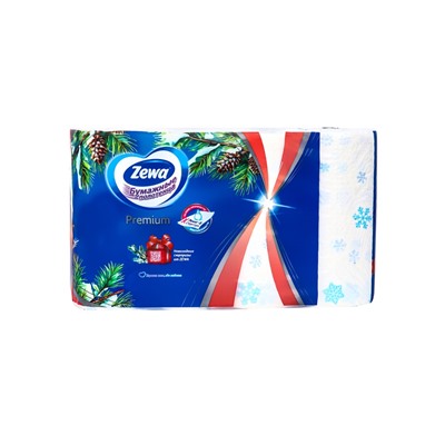 Бумажные полотенца Zewa Premium Decor, 2 слоя, 4 шт