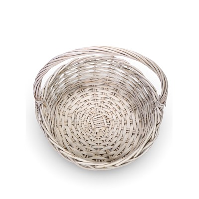 Корзина плетёная для хранения Kask, из лозы, с ручкой, белая, набор 5 шт.