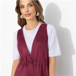 Сарафан из мягкой экозамши, Магическая сила (бордо)