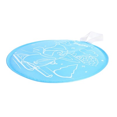 Ледянка мягкая, детская «Пингвин», диаметр 35 см, голубая