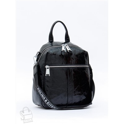 Рюкзак женский кожаный 21021 black Polina&Eiterou