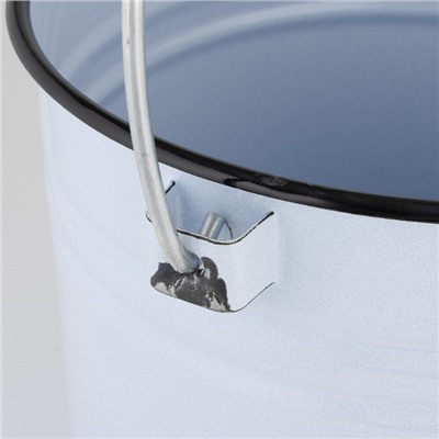 УЦЕНКА Ведро эмалированное цельнотянутое, 9 л, с крышкой, светлое