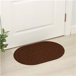 Коврик придверный влаговпитывающий «Чешуйки», 40×60 см, коричневый