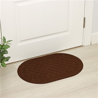 Коврик придверный влаговпитывающий «Чешуйки», 40×60 см, коричневый