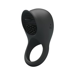 Черное эрекционное кольцо Ring Shaking II
