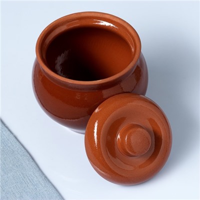 Горшочек для запекания Кунгурская керамика «Стандартный», 650 мл, коричневый