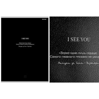 Тетрадь А4  96л клетка "НАДПИСЬ НА ЧЁРНОМ - 2" 96-8928 Проф-Пресс