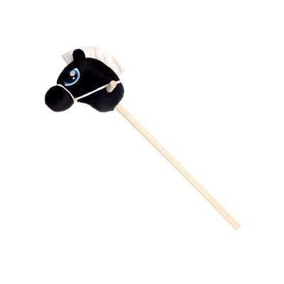 Мягкая игрушка «Конь-скакун», на палке, МИКС, чёрная