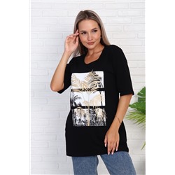 Футболка 786 с рисунком листья пальмы НАТАЛИ, 979119