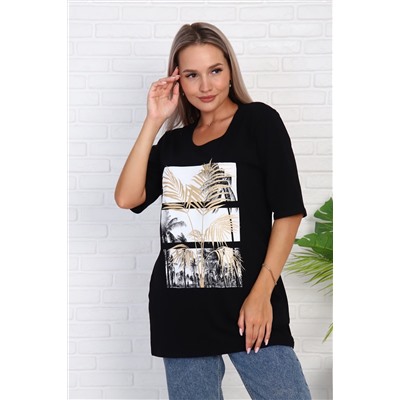 Футболка 786 с рисунком листья пальмы НАТАЛИ, 979119