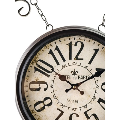 УЦЕНКА Часы настенные интерьерные «Вокзальные», двусторонние, на подвесе, 55×50 см