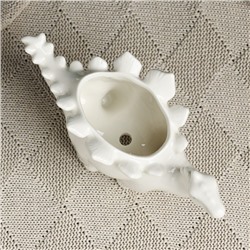 Горшок для цветов «Динозавр стегозавр» керамический, 200 мл, 19×8×10 см, на ножках, белый, Greengo