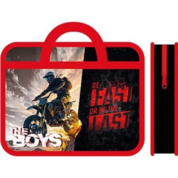 Папка пластиковая А4 на молнии с ручками 33х26х7,5 см ПМ-А4-25 "САМЫЙ БЫСТРЫЙ 2026" Пчелка