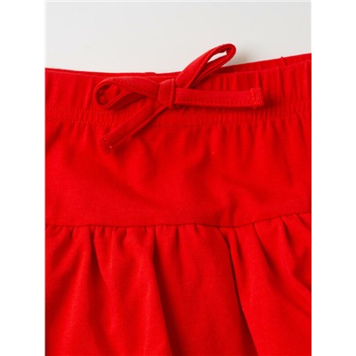 Комплект трикотажный для девочек: фуфайка (футболка), юбка-шорты