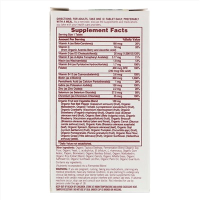 Sundown Organics, Well, мультивитамины для женщин, 1 порция в день, 30 таблеток