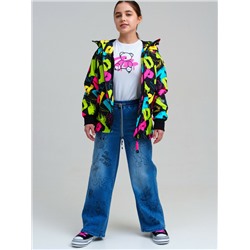 Куртка текстильная с полиуретановым покрытием для девочек (ветровка)