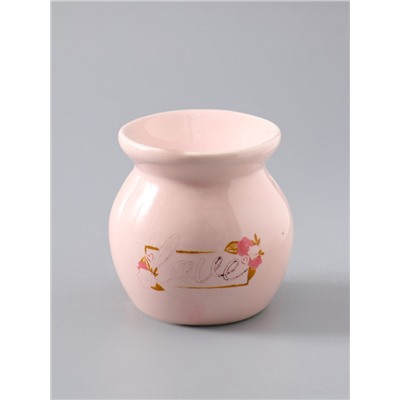 УЦЕНКА Аромалампа для эфирных масел керамика «Любовь», розовая, 7.2×7.2×7.8 см