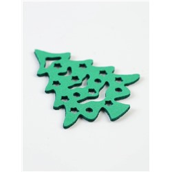 Декор новогодний «Зеленые елочки», набор 6 шт.