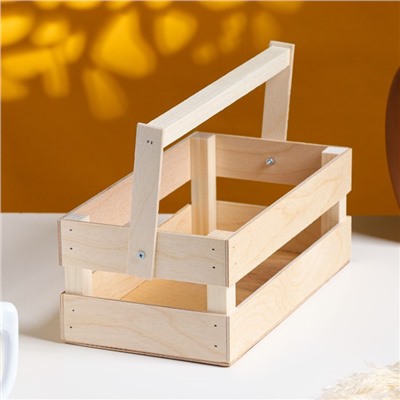 Подарочный ящик «Двушка», 24.5×13.5×9 см, деревянный, с ручкой