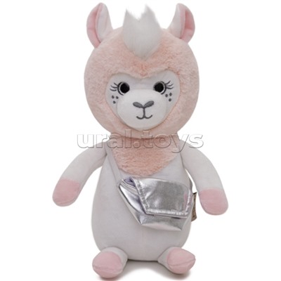 Лама Луна (розовый), 25см