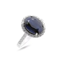 Кольцо из серебра сапфир корунд, SL-RIC69