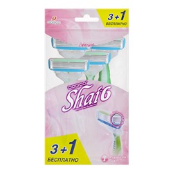 Станок для бритья для ЖЕНЩИН с несъемной головкой DORCO EVE/SHAI Vanilla-6 (4 шт.), SXA 300-(3+1)P