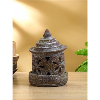 Подсвечник терракота «Фонарь», 14.5×14.5×21 см