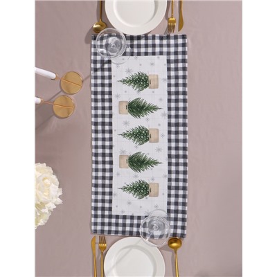 Дорожка на стол «Этель» Happy New Year 30×70 см, 100% хлопок, саржа 190 г/м²