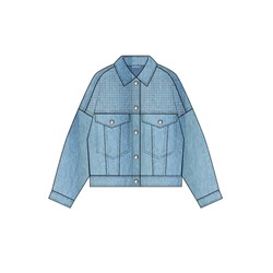 Куртка текстильная джинсовая для девочек