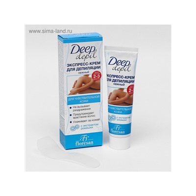 Экспресс-крем для депиляции Floresan Deep Depil нежный, для чувствительной кожи, 100 мл