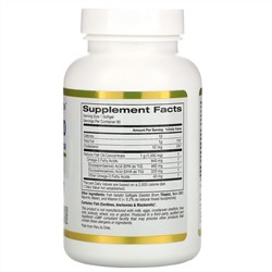 California Gold Nutrition, омега 800, рыбий жир фармацевтической степени чистоты, 80% ЭПК/ДГК, в форме триглицеридов, 1000 мг, 90 капсул из рыбьего желатина