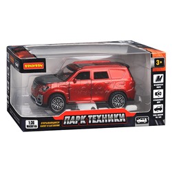 Машина метал. инерционная, М1:36, 4 открыв. двери "Парк Техники" джип бордовый