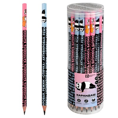 Карандаш черногр. "ГЕРОИ С ХАРАКТЕРОМ" круглый HB 70078 Феникс