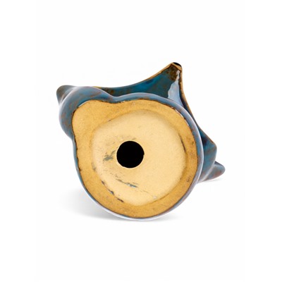 Декоративный горшок для цветов «Лисёнок Фред», керамический, 200 мл, 9×8.5×10 см, голубой