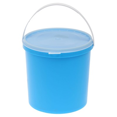 Ведро «ПластоС», с герметичной крышкой, d=20.5 см, h=21.5 см, цвет белый, 5 л.