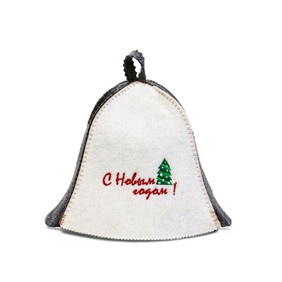 Шапка для бани и сауны «С Новым годом!», шерсть, полиэстер, «Добропаровъ»