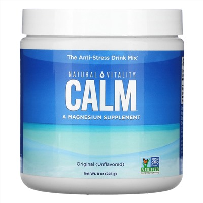 Natural Vitality, CALM, антистрессовая смесь для напитков, оригинальный (без ароматизаторов), 226 г (8 унций)