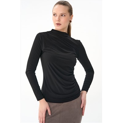 Лонгслив Нора (чёрный-2)