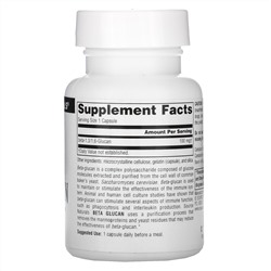 Source Naturals, Бета-глюкан (Beta Glucan), 100 мг, 30 капсул
