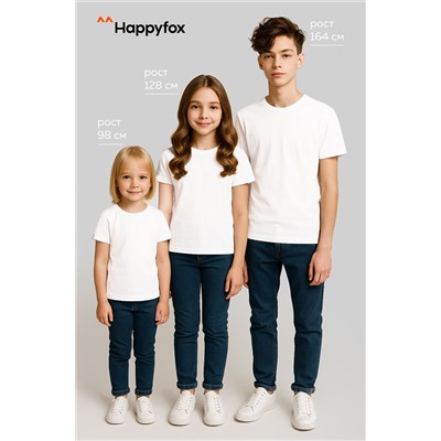 Детская однотонная футболка Happyfox