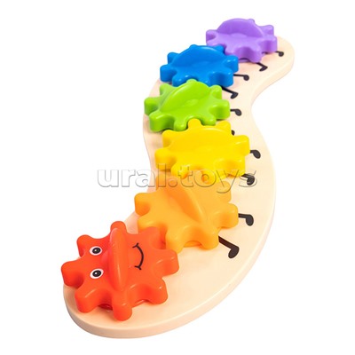 Игрушка "Сортер-шестеренки. Радужная гусеничка" Baby toys